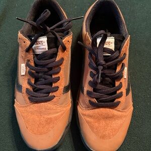 Vans Tan and Black Casual Sneakers